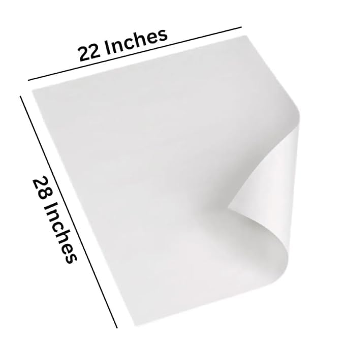 Image of SEJASCOLLECTIONS | Pack of 20 | White, A1, Big /Full Size, Plain, Smooth White Chart Paper, Used in Art and Craft, Projects, Posters etc. Plain /Unrulled, Size: 70x56 Centimeters, 180 GSM Thickness.