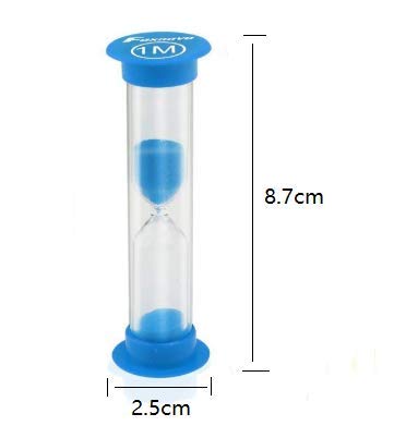 Woiwo 5 Pcs Sand Timer,Colorful Plastic Sandglass Hourglass Sand Clock Timer 30Sec / 1Min / 3Mins / 5Mins / 10Mins #TOP1
