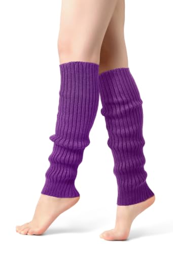 Image of Pleneal Leg Warmers for Women 80s Y2k, Ribbed Knit Long Socks LegWarmer