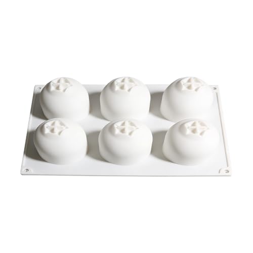 Molde de silicona para magdalenas, 6 cavidades de arándano, molde para hornear con material de alimenticio, bandeja resistente al calor con antiadherente, accesorio de cocina, molde para hornear