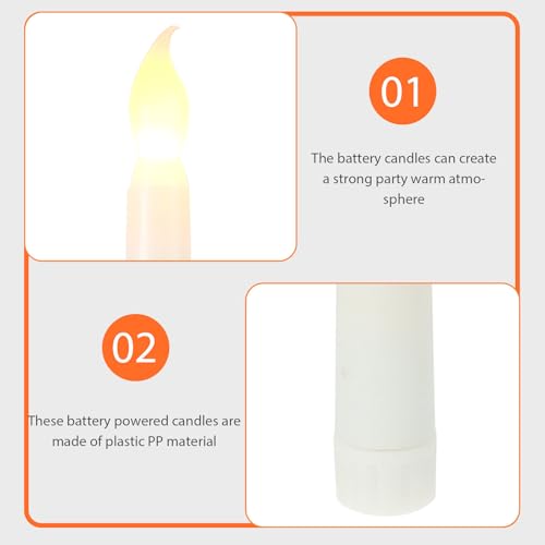 Velas LED interiores sin fuego de cera plástica para decoración romántica 3