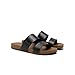 DREAM PAIRS Women's Open Toe Slides Sandals Comfortable Arch Support Footbed Two Strap Slip-on Fashion Casual Beach Vacation Lightweight Flat Sandals Summer for Women,Size 7,Black,SDSS26003W
