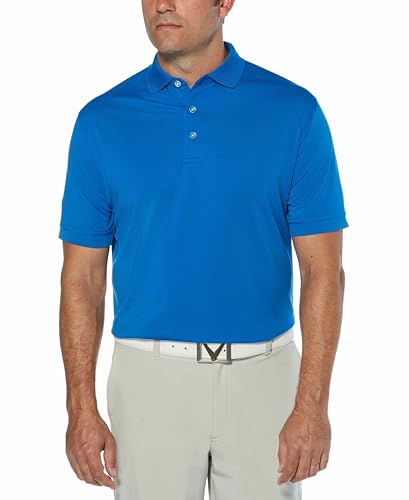 Callaway Camisa polo masculina de golfe de desempenho otomano de manga curta, Azul magnético, XGG