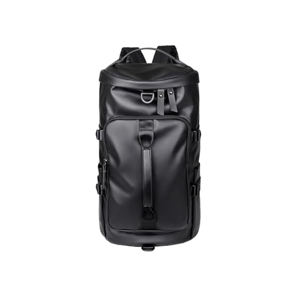 Cylindrical Sports Backpack Water-Resistant Convertible Gym Bag with Shoe Pocket for Travel Hiking Daily Commuting