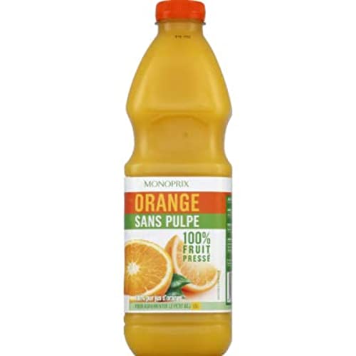 Monoprix 100% pur jus d'orange sans pulpe - La bouteille de 1,5 l