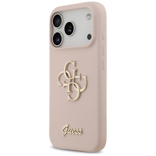 Coque silicone Guess iPhone 17 Pro rose 4G Script antichoc CG MOBILE