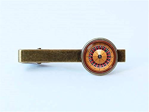 roulette tie bar wedding jewellery casino tie clip roulette tie clip groom gift casino night roulette jewelry roulette wheel gambling mensgift of love