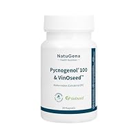 NatuGena Pycnogenol 100 & VinOseed OPC-Kombination, 100 mg französische Meereskiefer & 125 mg Traubenkernextrakt, vegan, Antioxidantien-Schutz, vegan, 30 Kapseln (30 Tage Packung)