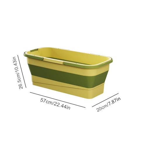 Seau à eau pliable en silicone pour le nettoyage et camping - 5