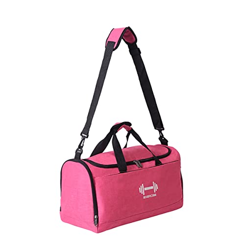 Image of Aavjo Unisex Sports Gym, Yoga, Swimming, Tennis Bag Travel Duffle Bag with Wet Pocket Shoes Compartment for Men Women (Pink)