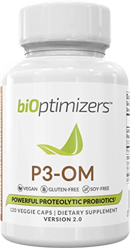 Bioptimizers - Masszymes Digestive Enzymes (250 Capsules) And P3-Om Probiotic & Prebiotic (60 Capsules) Supplement Bundle #TOP2