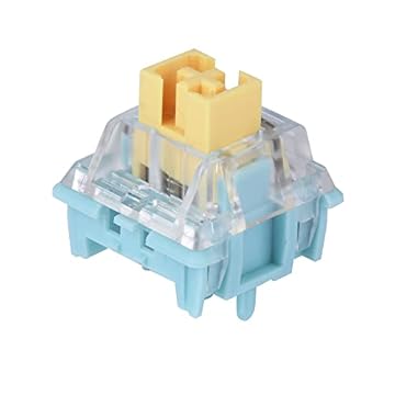 EPOMAKER Conjunto de interruptores de teclado mecânico silencioso Sea Sal, interruptor linear pré-lubrificado com slot de LED, 35 peças para personalizar teclados