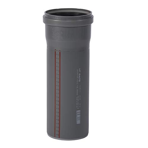 Ostendorf HTsafe - Tubo HT con manicotto DN 110 mm, 250 mm, colore: Grigio