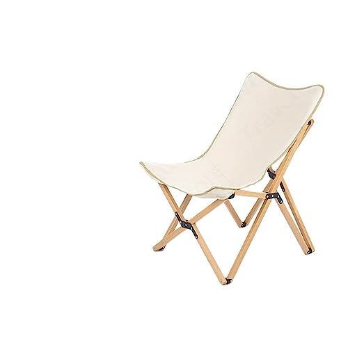 Silla de camping plegable portátil para exteriores con construcción de madera maciza de haya para picnic, camping, pesca y escalada, ligera y (caqui, tamaño pequeño)