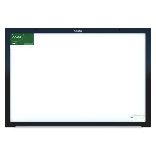 Quadro Branco STD, 90cm X 60cm, Mdf Black Piano - Souza & Cia (Ref: 6190)