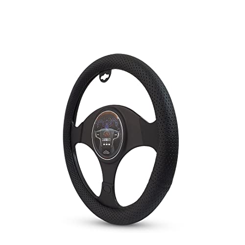 Image of CARMATE Car Steering Cover Super Grip 118 Compatible with Mahindra XUV 300 - Medium Black