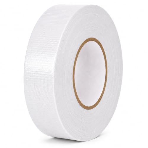 Image of GGR Supplies CDT-36 White Cloth Duct Tape, 1.5 Inch x 60 Yards | Industrial Grade; Waterproof and UV Resistant; Clean Removal With No Sticky Residue; Repairs, Packaging, Bundling and Sealing