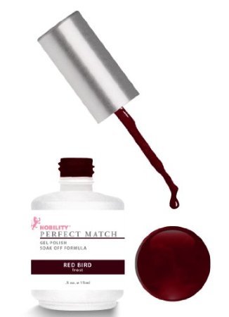 LeChat Perfect Match DUAL SET Soak Off Gel Polish and Dare to Wear Nail Lacquer - Red Bird - PMS33