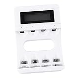 HOMSFOU ベイバッテリー充電器 ディスプレイ付き 充電式水素ニカド電池対応 独立スロット設計で混合充電可能 保護機能搭載