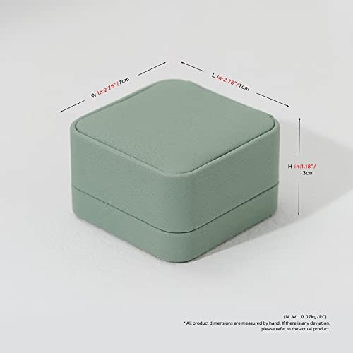Velvet Earring Gift Box Earring Box Jewelry Gift Case for Birthday,Wedding, Valentine's Day Mother's Day (Green)