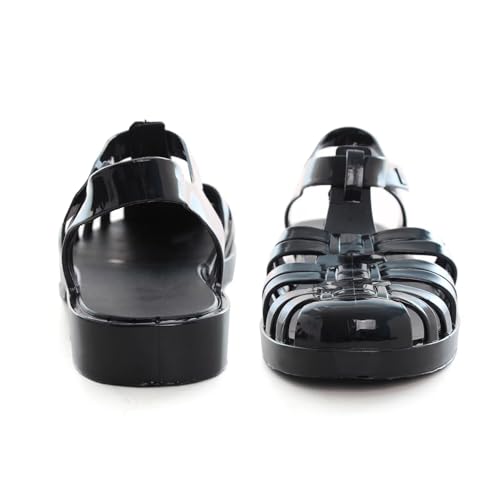 Image of Hee grand Crystal Jelly Heel Sandals for Women Summer Beach Jelly Shoes