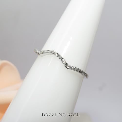 Dazzlingrock Collection 0.12 Cttw Round White Diamond Contour Enhancer Wedding Band for Women in 14K Solid Gold4
