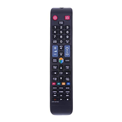 Calvas - Telecomando di ricambio per TV Samsung AA59-00790A 3D Smart TV 433 MHz, materiale ABS, nero