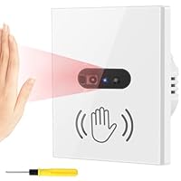 Acmerota Infrarot Bewegungsmelder Lichtschalter Handwellenschalter 8CM Sensorschalter 10A, 90–250V Wandmontage Innenbereich geeignet für Küche, Bad usw. (Neutralleiter erforderlich)