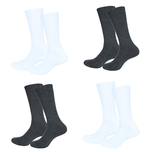 Image of 4 Pack Cotton Crew Socks for Womens Lightweight Casual Wear Business Socks, 6 to 9(WS1002-2W2D-4PK-6TO9)