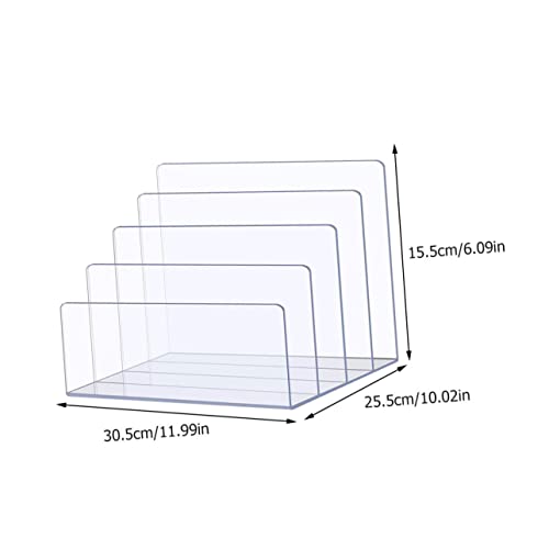 Angoily Multi Compartment File Organizer Transparent File Stand for Office and Home for Easy Access and Organization