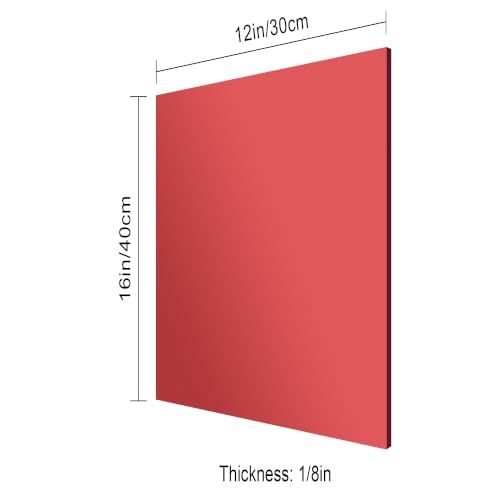 Image of 12x16 Inches Deep Red Mirror Acrylic Sheet - 2 Pcs Reflective Acrylic Panel for DIY Crafts, Home Decor & More (30x40 cm)