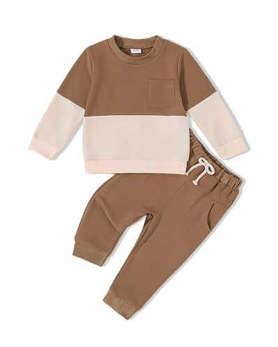 Image of Doresbebe Toddler Baby Boy Clothes Fall Winter Outfit Infant Sweatshirts Pullover Sweatsuit Tops Long Pants Clothing Set