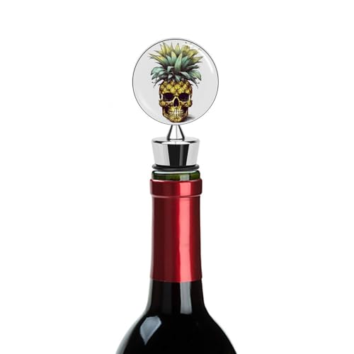 Bouchon de bouteille de vin crâne et ananas réutilisable pour préserver vos spiritueux - 7