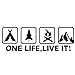 Produktbild TVIVID One Life Live It Camping-Outdoor-Enthusiasten-Auto-Aufkleber, wildes Überleben, vierfacher Aufkleber für Fahrzeug, Fenster, Schwanz, Karosserie, Stoßstange