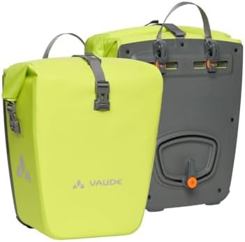 VAUDE Fahrradtaschen für Gepäckträger Aqua Back 2x24L, Bright Green | Fahrrad Gepäckträgertasche hinten – einfache Befestigung – Made in Germany - 48L Gesamtvolumen - wasserdicht
