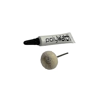 PolyWatch البلاستيك مشاهدة الكريستال مزيل مزيل للخدش أداة البولندية مع سلسلة مثبتة التلميع الناعم