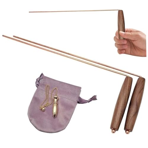 Dowsing Rods 1 Set Smooth Rotation Copper Dowsing Rods for Water Witching Ghost Hunting Finding Items Paranormal Yes/No Questions Divining Home Tools - Image 5