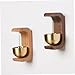 Door Chime Magnetic C-shaped Door Harp Wooden Cute Decorative Entry Chime Doorbell for Opening Shopkeepers Business, Log Color Entry
