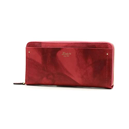 Portefeuille long rond Dakota rose décontracté à fermeture éclair pour femme