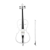 Eléctrico Violonchelo Estudiante 4/4 Violoncello Instrumento Musical Rendimiento de Gama Alta Etapa Profesional Sólido Violonchelo electrónico de Madera Maciza,White
