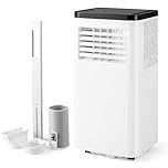 GOFLAME 8000 BTU Portable Air Conditioner, 3-in-1 AC Unit w/Dehumidifier, Cool, Fan, 350 Sq.FT Cooling Area, Air Cooler with Control Panel & Remote Control, Sleep Mode & 24H Timer