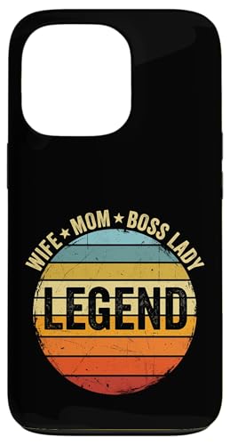 Wife Mom Boss Legend Funny ��̓� �X�}�z�P�[�X iPhone 13 Pro �p