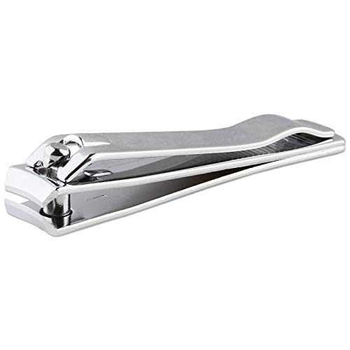 3Pcs Large Beauticom Stainless Steel Curved Nail Clipper - Professional Ultra Sharp Sturdy Silver Finger Nail And Toe Nail Cutters For Acrylic Nails Grooming Manicure #TOP3
