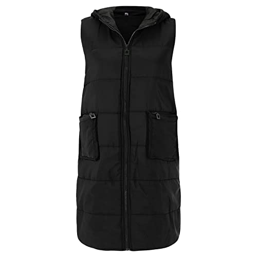 Manteau à capuche long noir veste d hiver femme grande taille