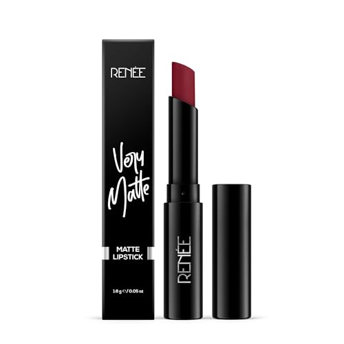 Image of RENEE Very Matte Lipstick - Cranberry Crush, Intense Color Pay Off, Full Coverage, Long Lasting & Weightless, Easy Glide Formula With Velvety Finish, Suitable for All Occasion, Ideal For Gifting