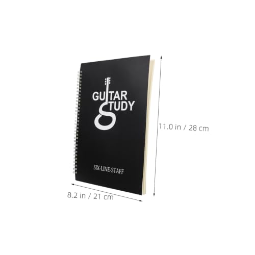 Cuaderno de guitarra de 6 cuerdas con gráfico de acordes HOMSFOU 2 piezas de 50 hojas