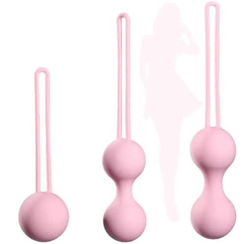 3 tailles différentes de balles de resserrement des muscles du plancher pelvien pour les débutants et les professionnels (rose).