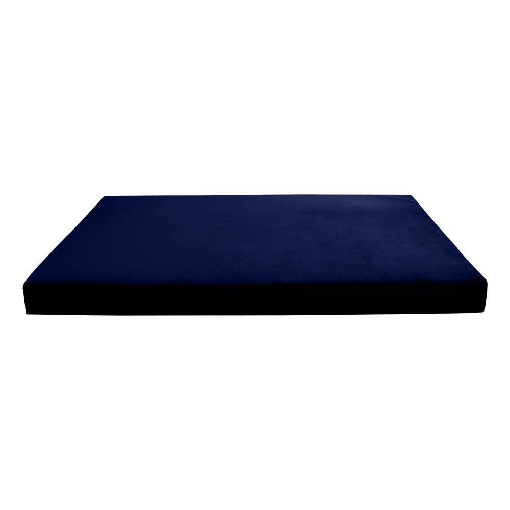 Cover ONLY Twin-XL Knife Edge Velvet Indoor Daybed Mattress 80