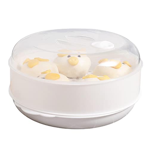 HINAA Vapore di verdure dell'alimento del vapore di microonde con la copertura, pentola di cottura di microonde per la cucina, 1-3 livelli