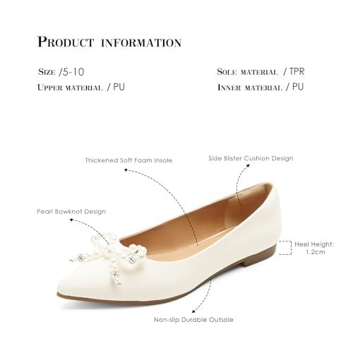 Image of FUNKYMONKEY Pointed Toe Flats for Women, Slip-On Shoes for Dressy & Casual